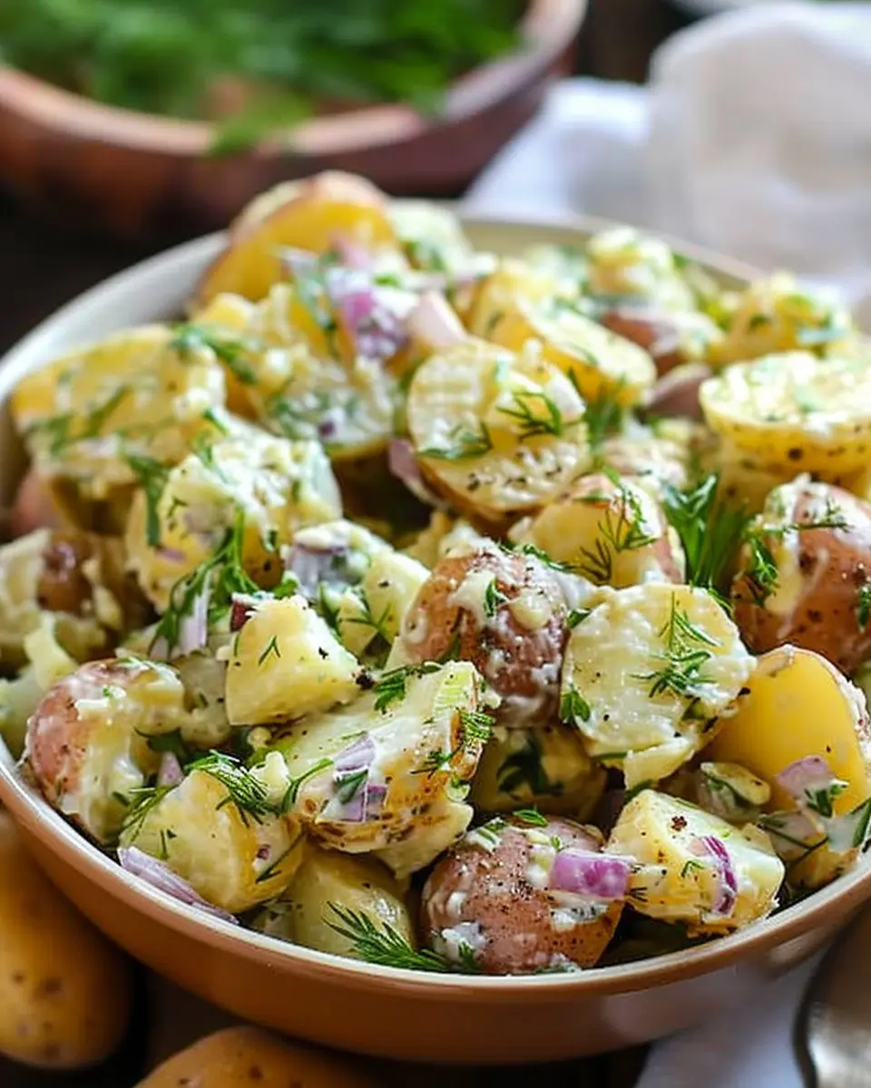 Classic French-Style Potato Salad with Turkey Bacon Delight