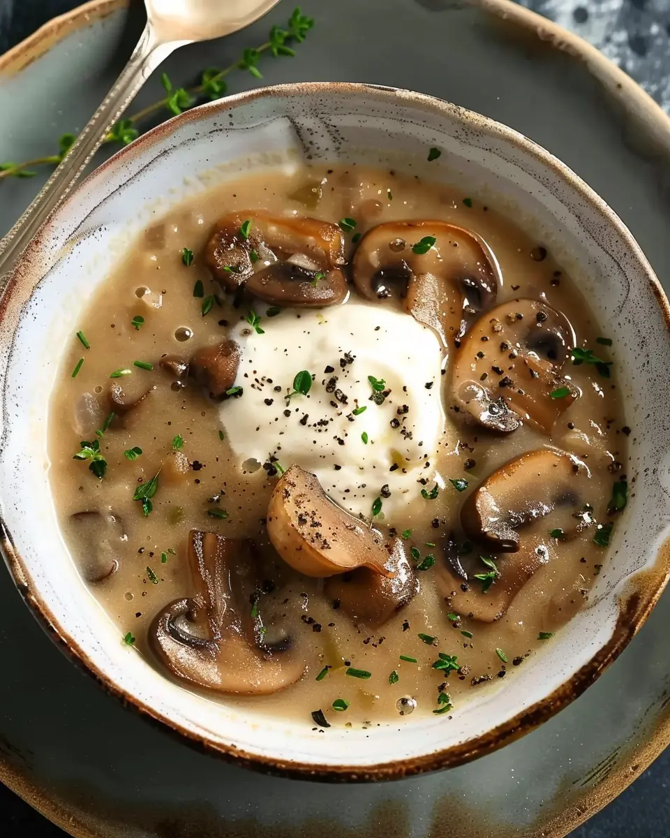 Creamy Mushroom Soup with Turkey Bacon: A Cozy Comfort Dish