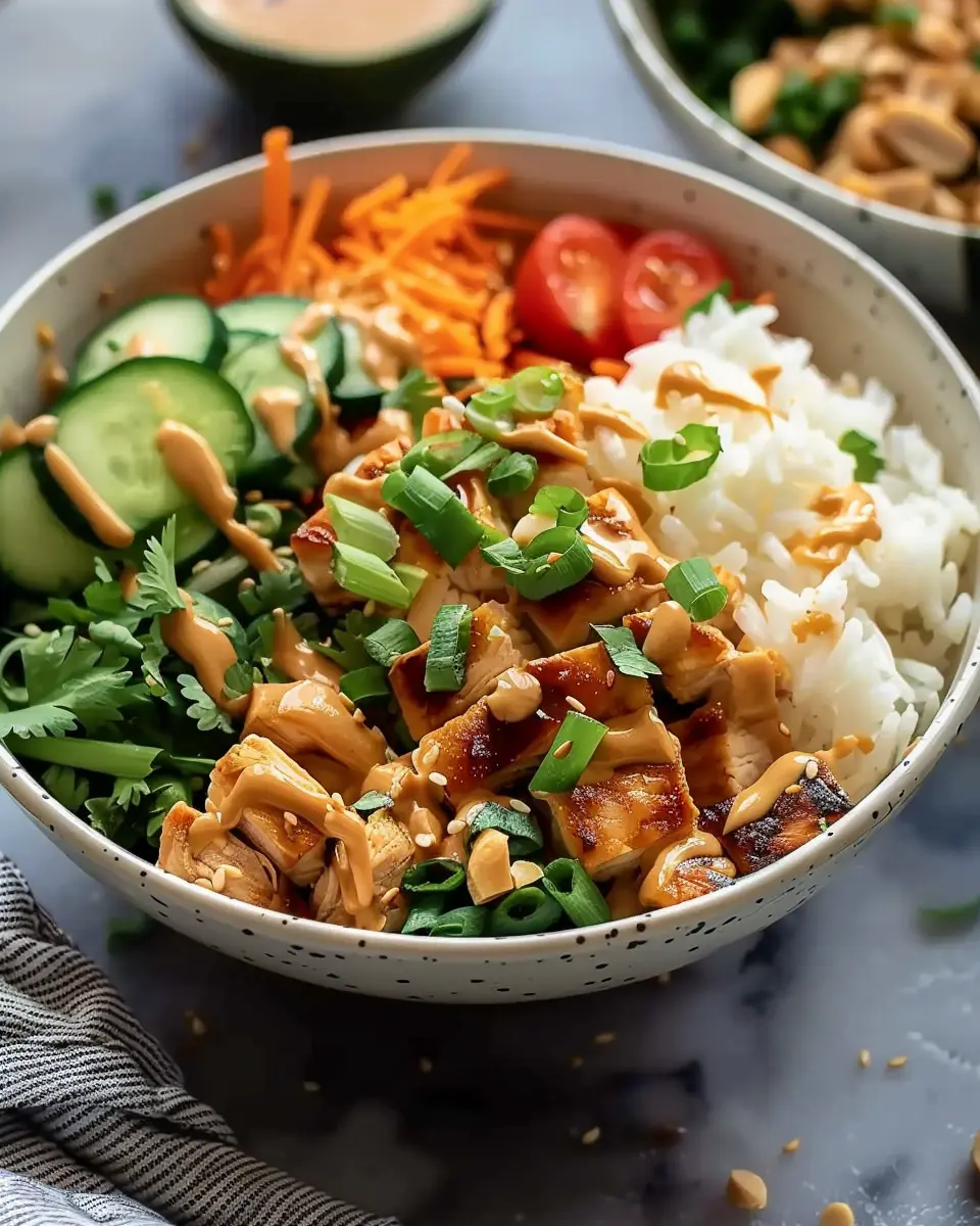 Thai Peanut Chicken Buddha Bowl: Easy, Flavorful Comfort Meal