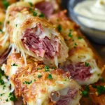 Keto Crispy Reuben Roll-Ups