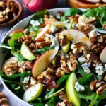 A Winter Salad – Spinach, Apple, Gorgonzola & Candied Walnuts
