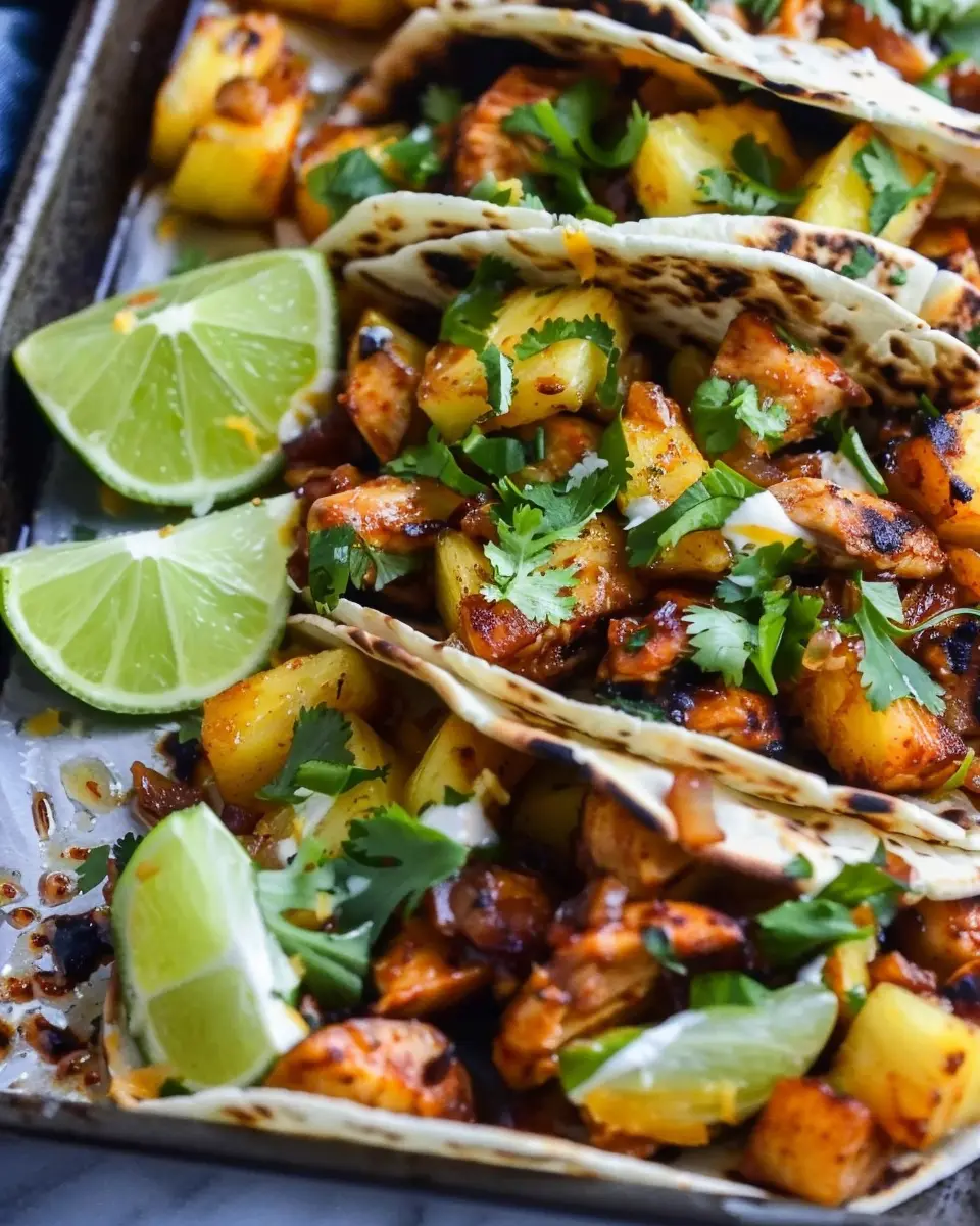 One Pan Chicken and Pineapple Tacos: Easy, Flavorful Family Meal