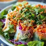 Spring Roll Salad with Peanut Dressing
