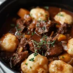 Tasty Beef Stew and Dumplings